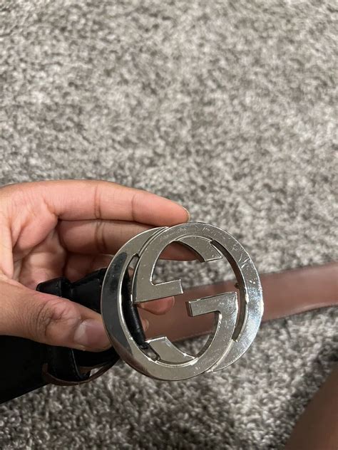 gucci 223891|Gucci Unisex Adults Belt GG Imprime Leather Size 36 .